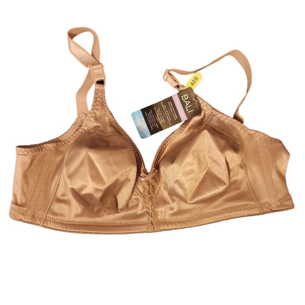 New with Tags Bali classic support bra, tan size 40B wireless